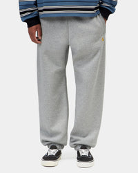 Carhartt WIP Chase Sweat Pant - Grey Heather / Gold