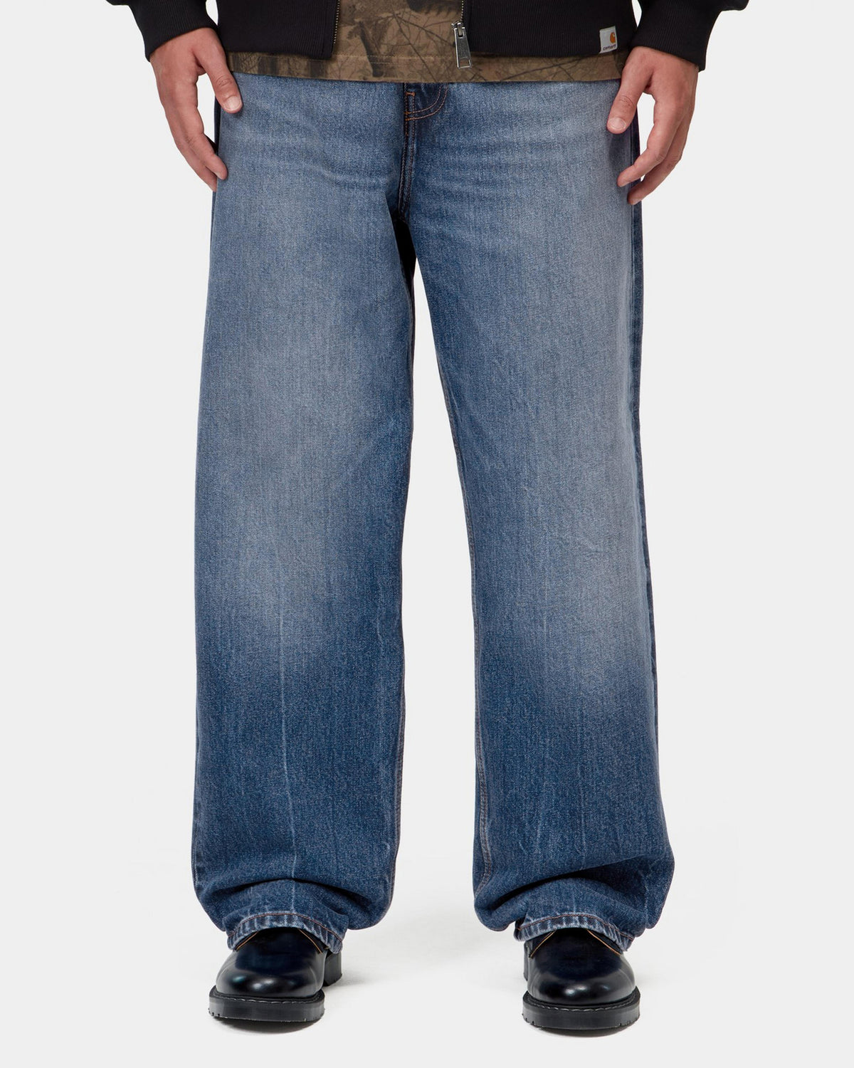Carhartt WIP Payson Pant Wide Straight Mens Jeans - Blue Marble Used Wash