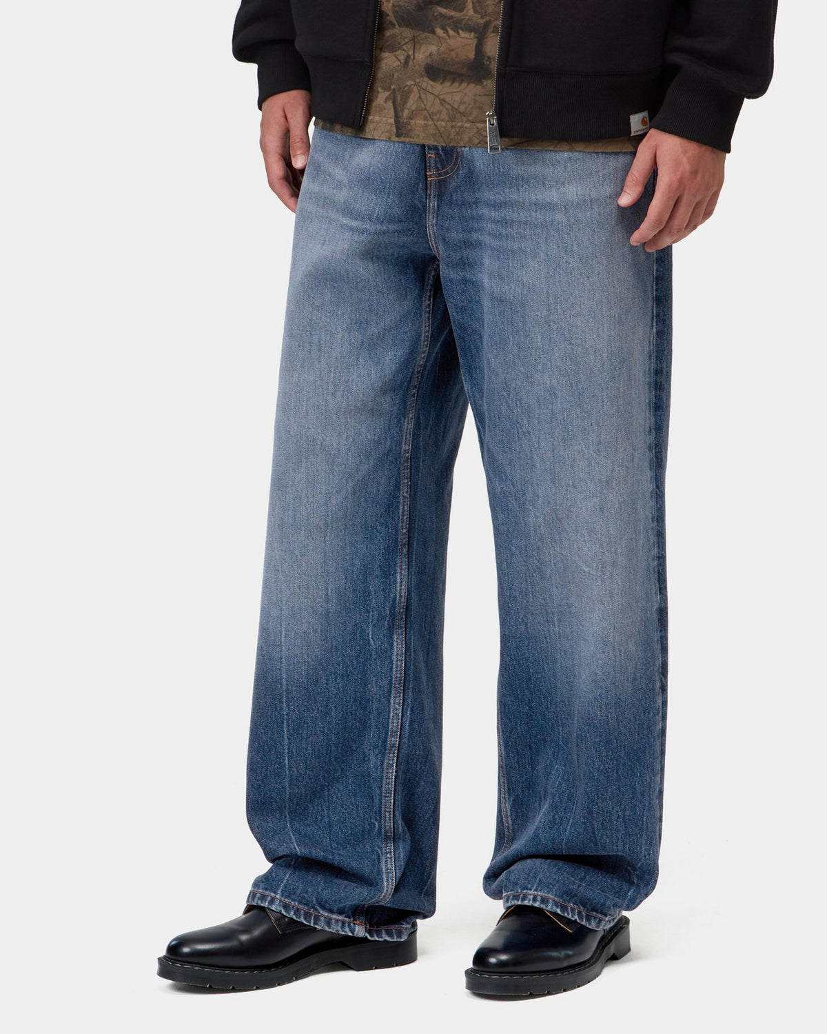 Carhartt WIP Payson Pant Wide Straight Mens Jeans - Blue Marble Used Wash