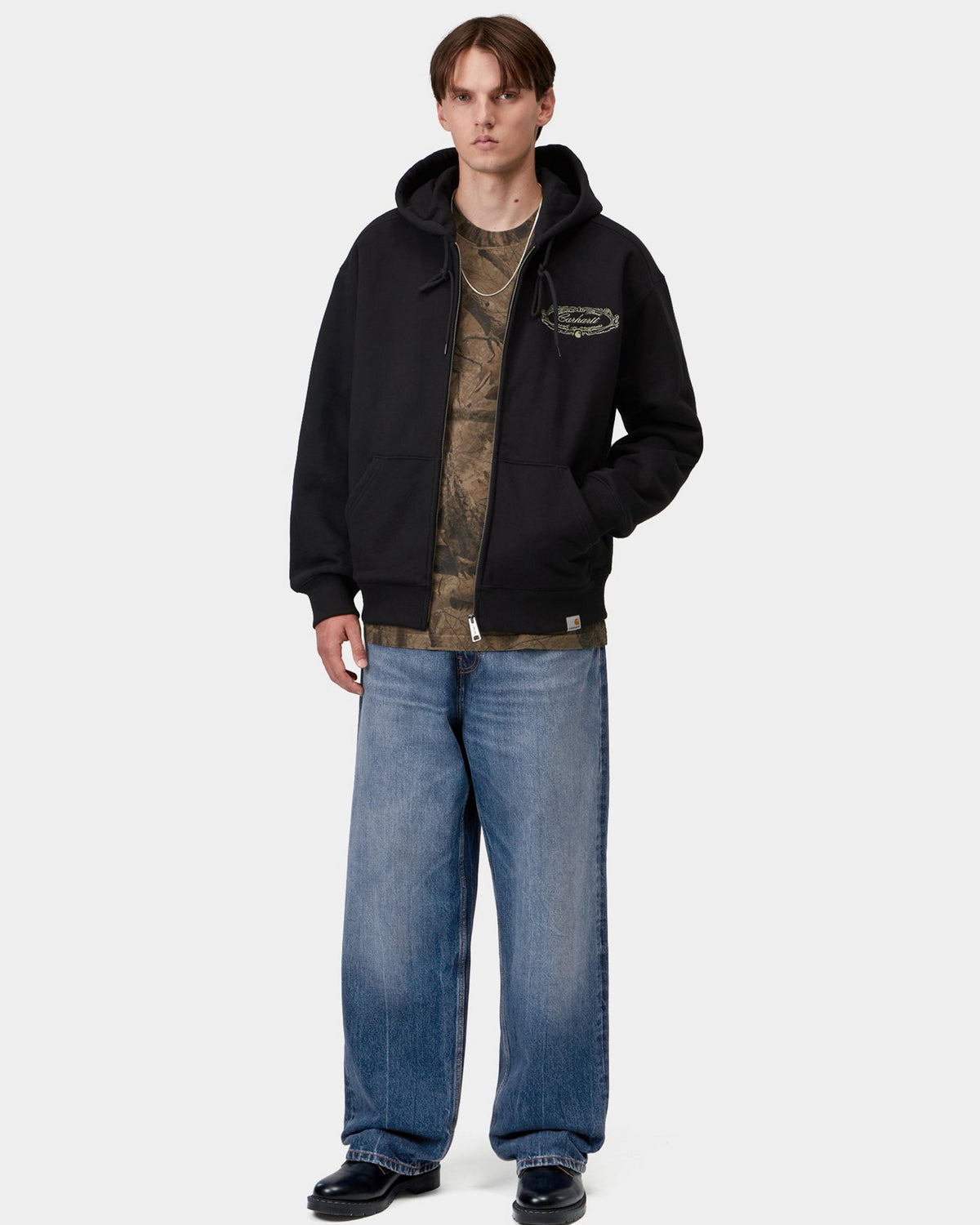 Carhartt WIP Payson Pant Wide Straight Mens Jeans - Blue Marble Used Wash