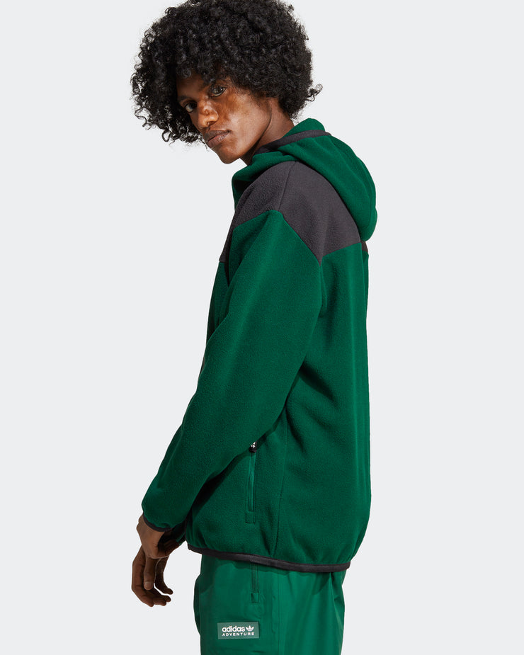 Adidas Adventure FC Full Zip Polar Fleece Hoodie - Dark Green