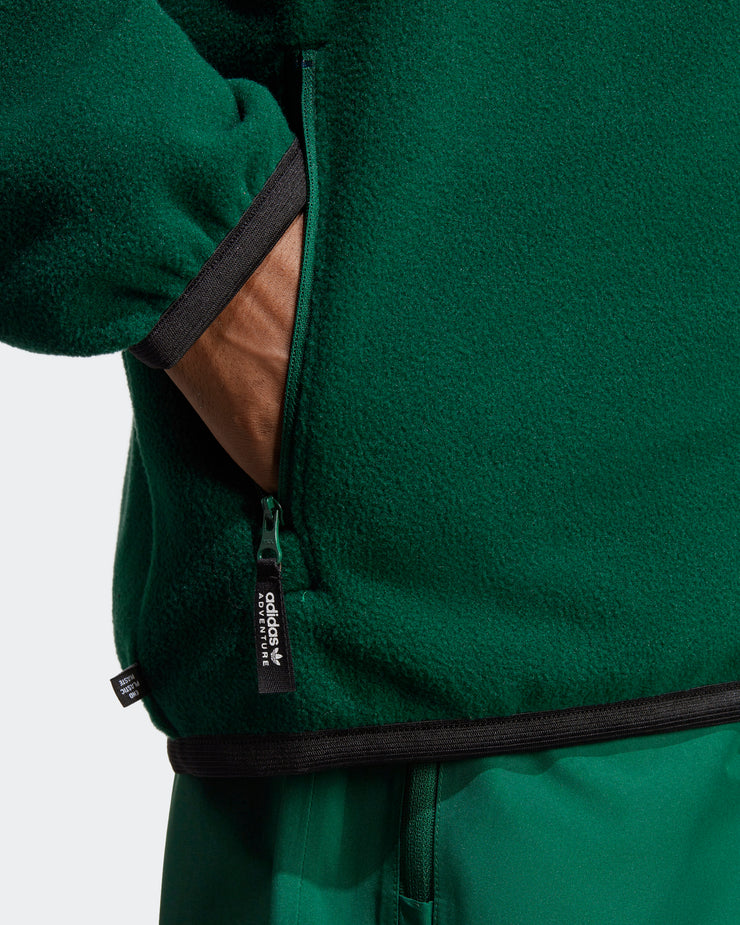 Adidas Adventure FC Full Zip Polar Fleece Hoodie - Dark Green