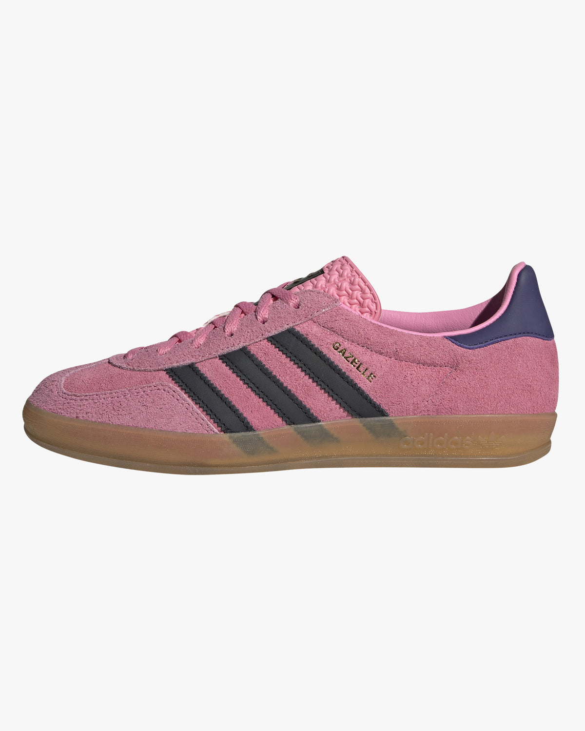 Adidas Gazelle Indoor - Bliss Pink / Core Black / Collegiate Purple from side