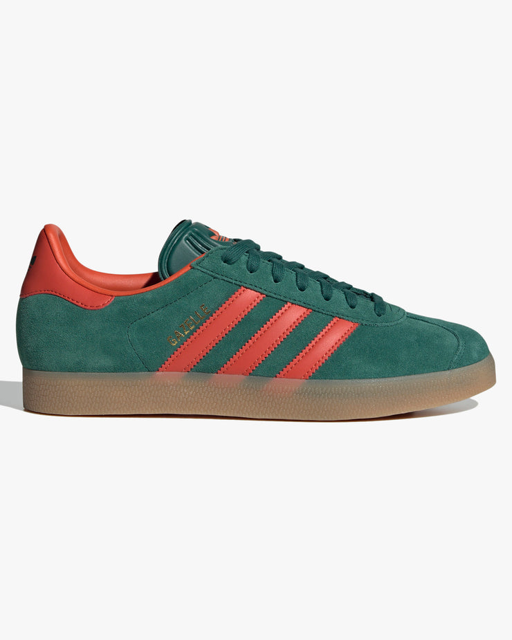 Adidas Gazelle - Collegiate Green / Preloved Red / Gum | Adidas Originals Trainers | JEANSTORE