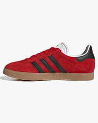 Adidas Gazelle Trainers 1991 Reissue - Better Scarlet w Core Black stripes from side