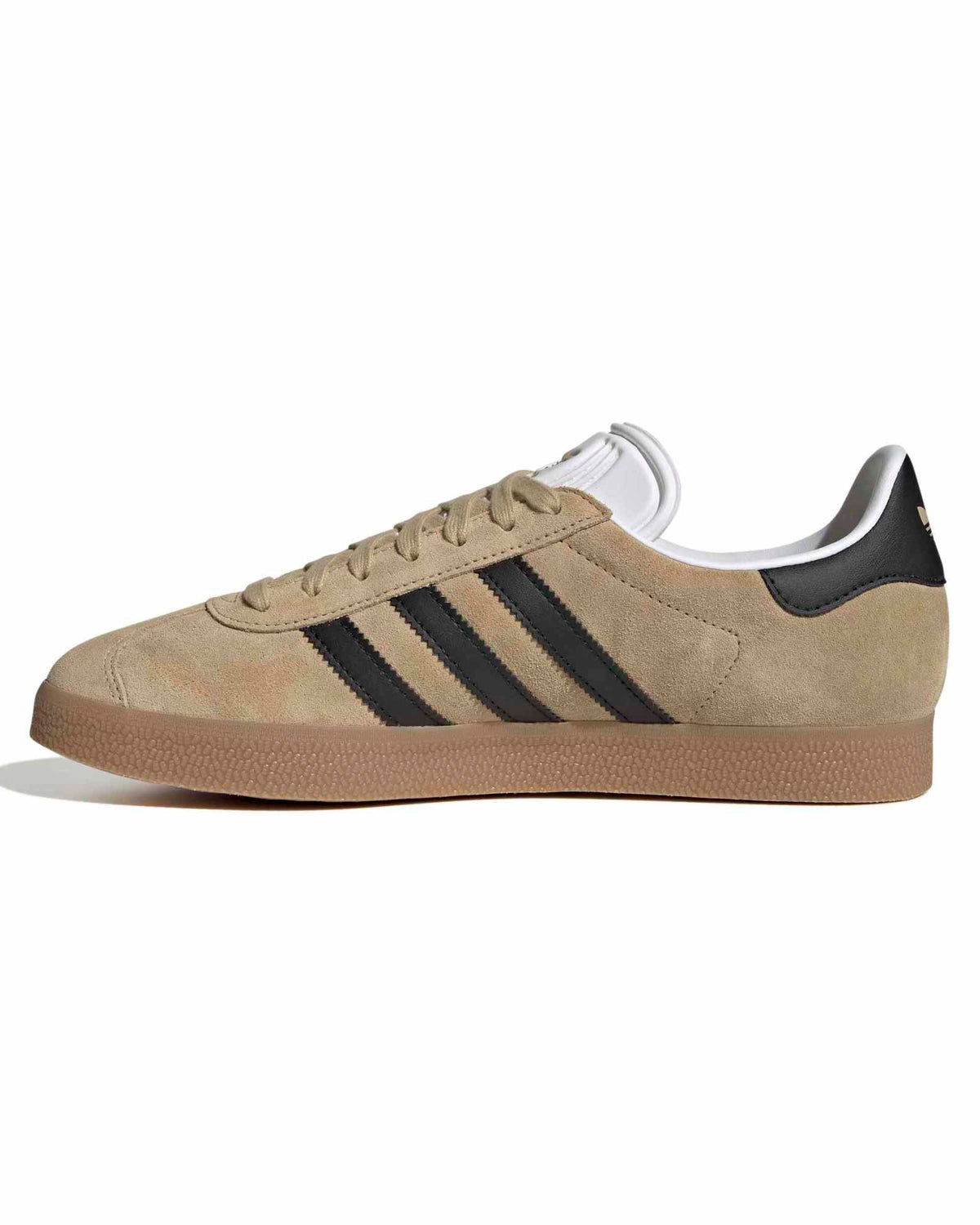 Adidas Gazelle Trainers - Magic Beige / Black / Gum other side view