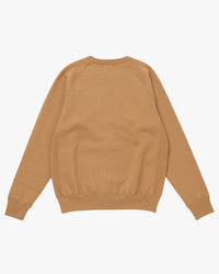 Wonder Looper 825gsm Double Heavyweight French Terry Foxfibre® Pullover Crew Neck - Coyote 80 | Wonder Looper Sweaters & Knitwear | JEANSTORE