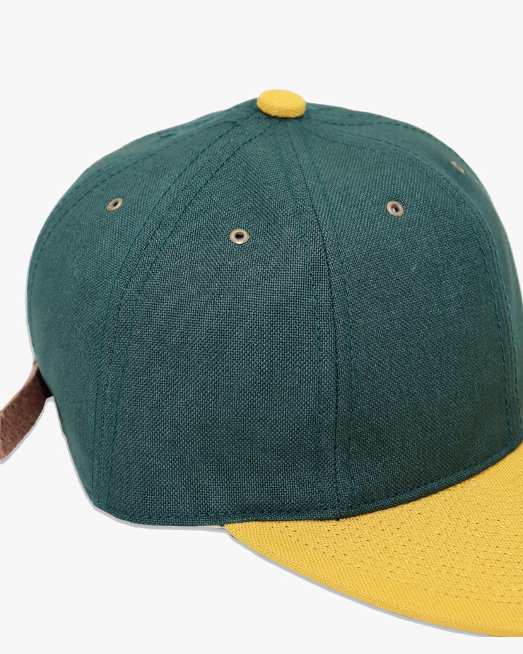 Poten Vintage Hopsack Cap - Green / Yellow