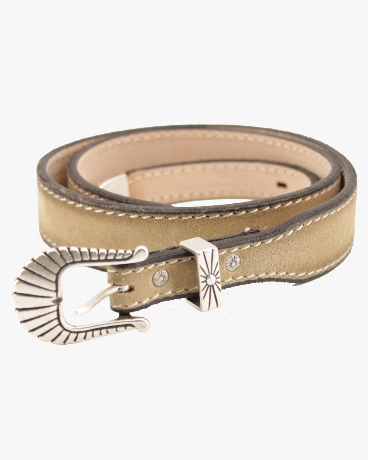 Jean Dessel Santa Monika Western Buckle Suede Belt - Sand | Jean Dessel Belts | Jeanstore