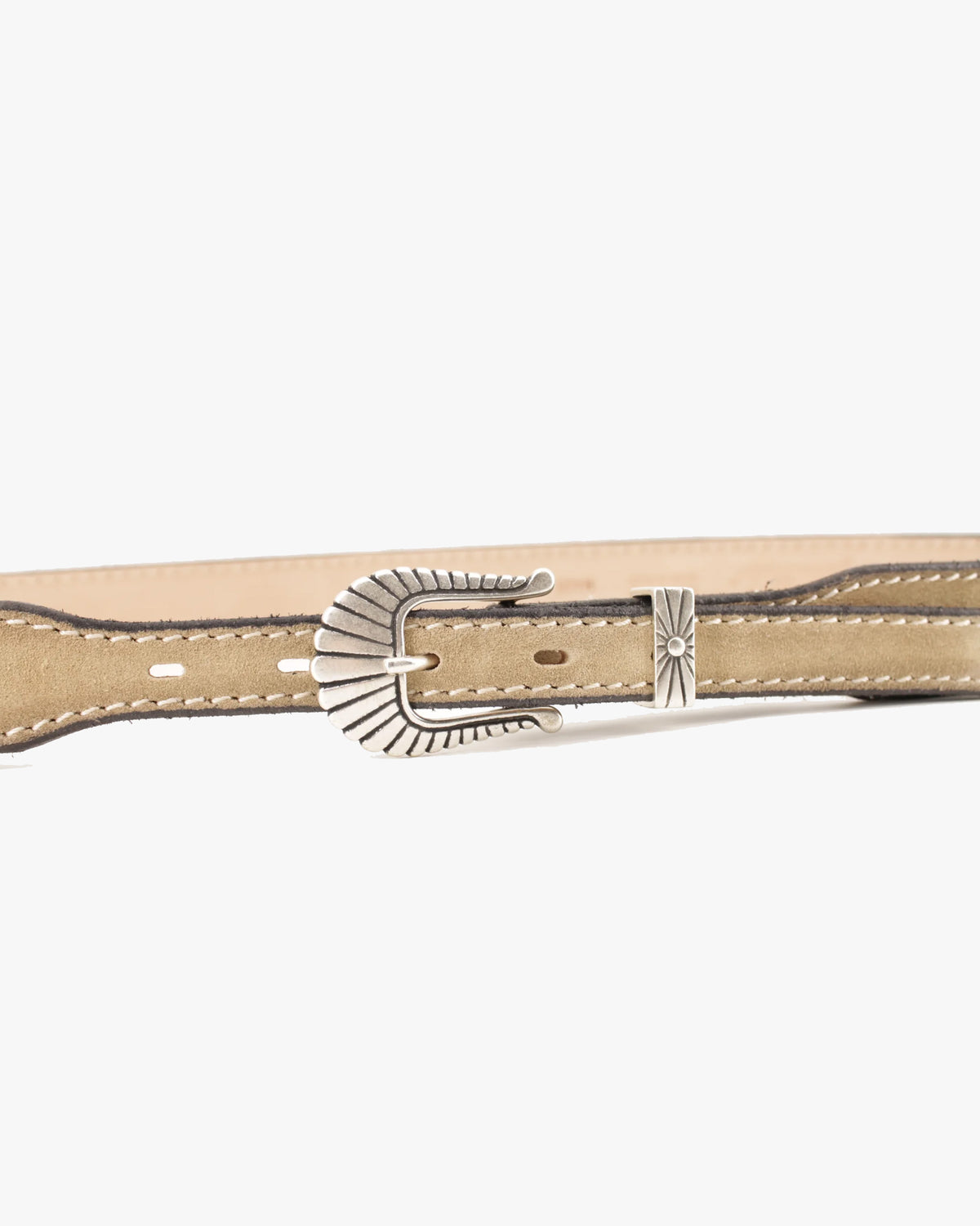 Jean Dessel Santa Monika Western Buckle Suede Belt - Sand | Jean Dessel Belts | Jeanstore
