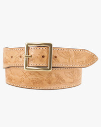 Jean Dessel Kingston Western Embossed Leather Belt - Natural | Jean Dessel Belts | Jeanstore