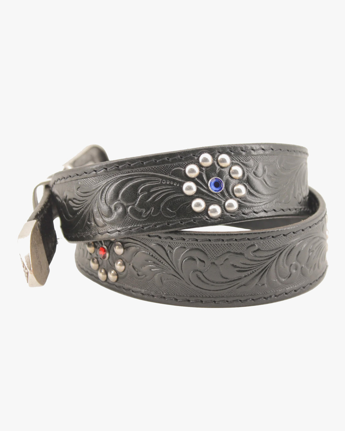 Jean Dessel Fort Carson Western Studded Leather Belt - Dark Brown | Jean Dessel Belts | Jeanstore