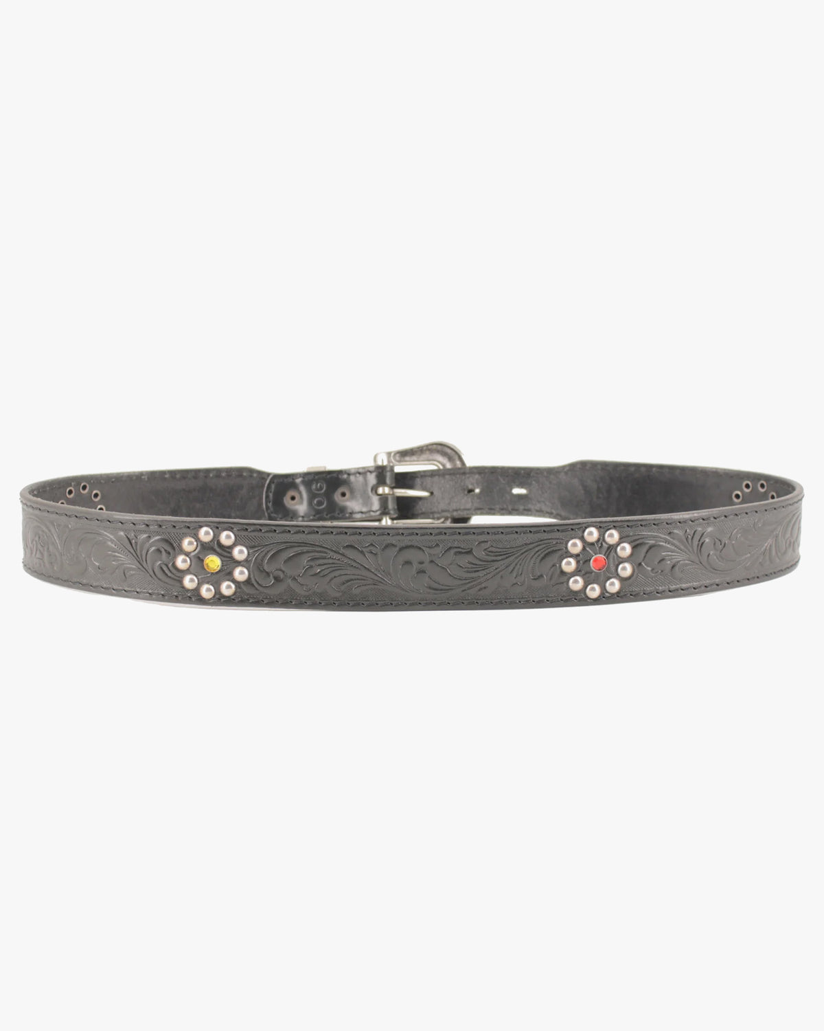 Jean Dessel Fort Carson Western Studded Leather Belt - Dark Brown | Jean Dessel Belts | Jeanstore
