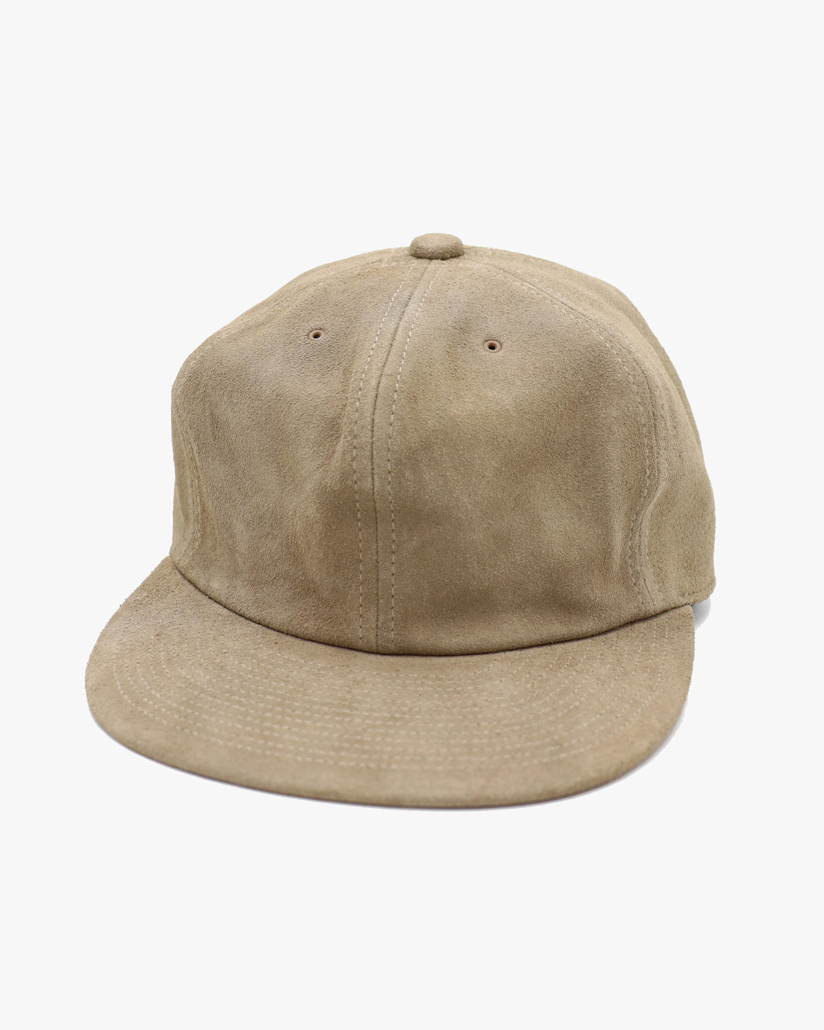 Poten 80's Vintage Brushed Suede Cap - Beige
