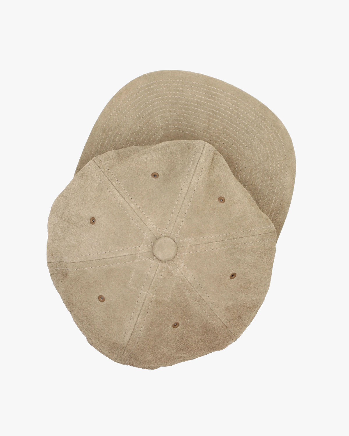 Poten 80's Vintage Brushed Suede Cap - Beige