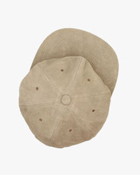 Poten 80's Vintage Brushed Suede Cap - Beige