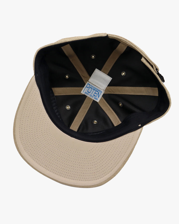 Poten 80's Vintage Brushed Suede Cap - Beige