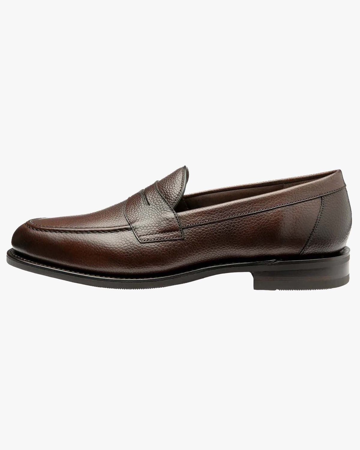 Loake Professional Imperial Saddle Loafer - Dark Brown Grain