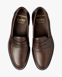 Loake Imperial Professional Saddle Loafer - Dark Brown Grain | Loake Shoemakers Shoes | Jeanstore
