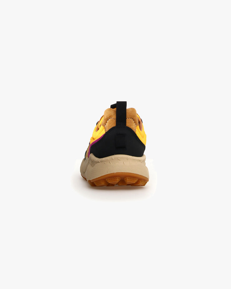 Flower Mountain Iwano 2 Suede & Nylon - Black / Cognac / Yellow | Flower Mountain Trainers | JEANSTORE