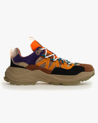 Flower Mountain Iwano Suede & Nylon - Brown / Orange / Azure | Flower Mountain Trainers | JEANSTORE