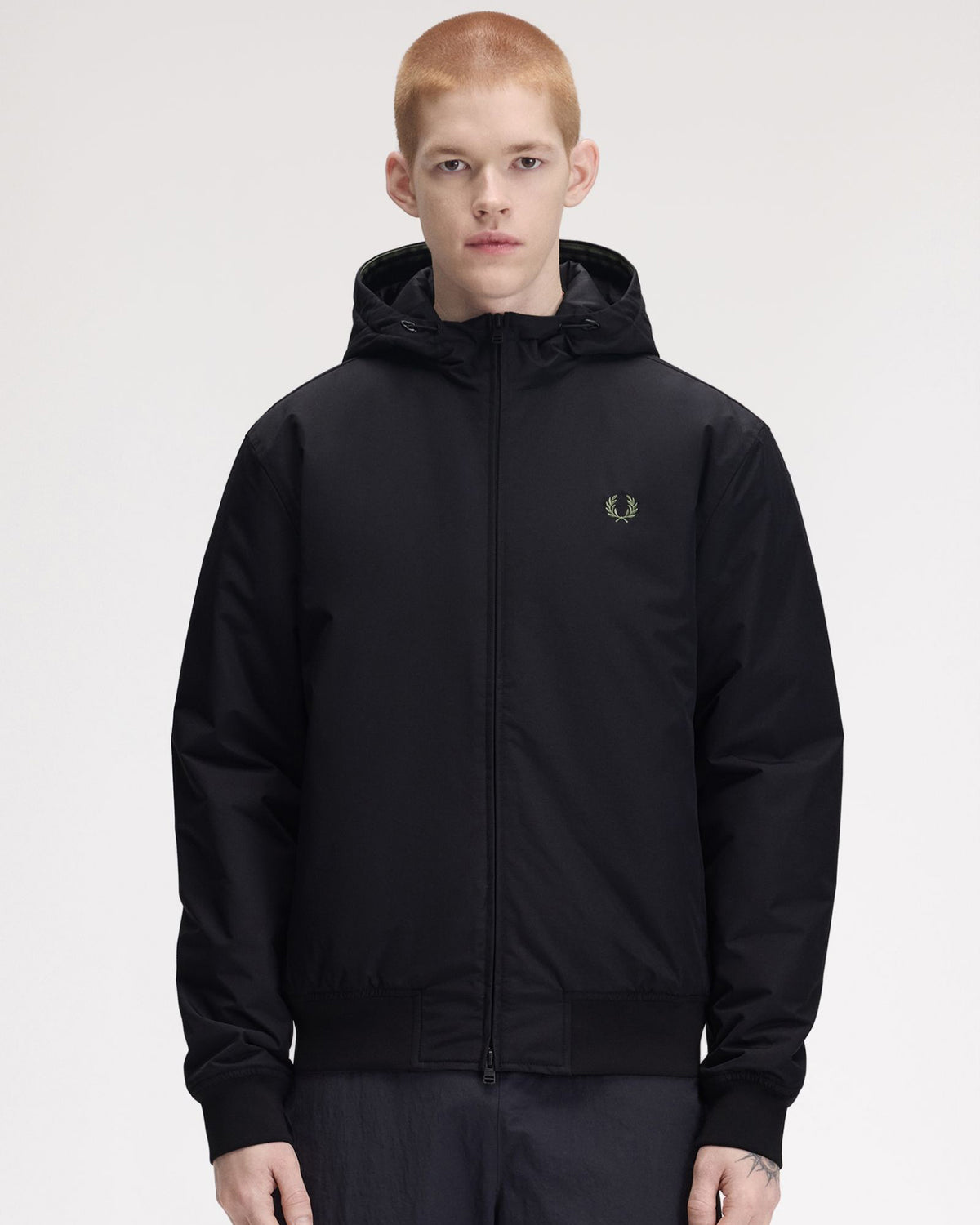 Fred Perry Hooded Brentham Jacket - Black