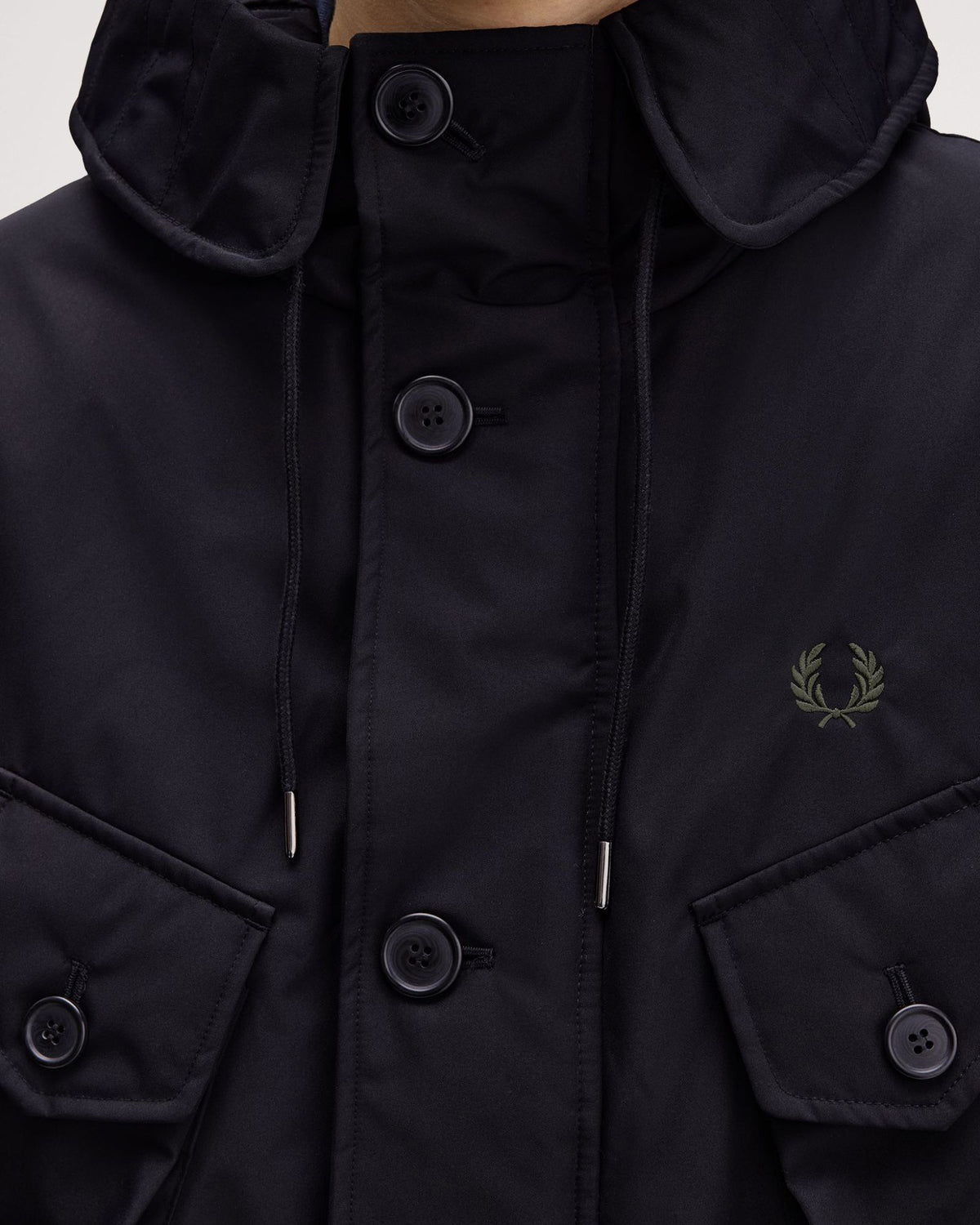 Fred Perry Patch Pocket Puffer Jacket - Black