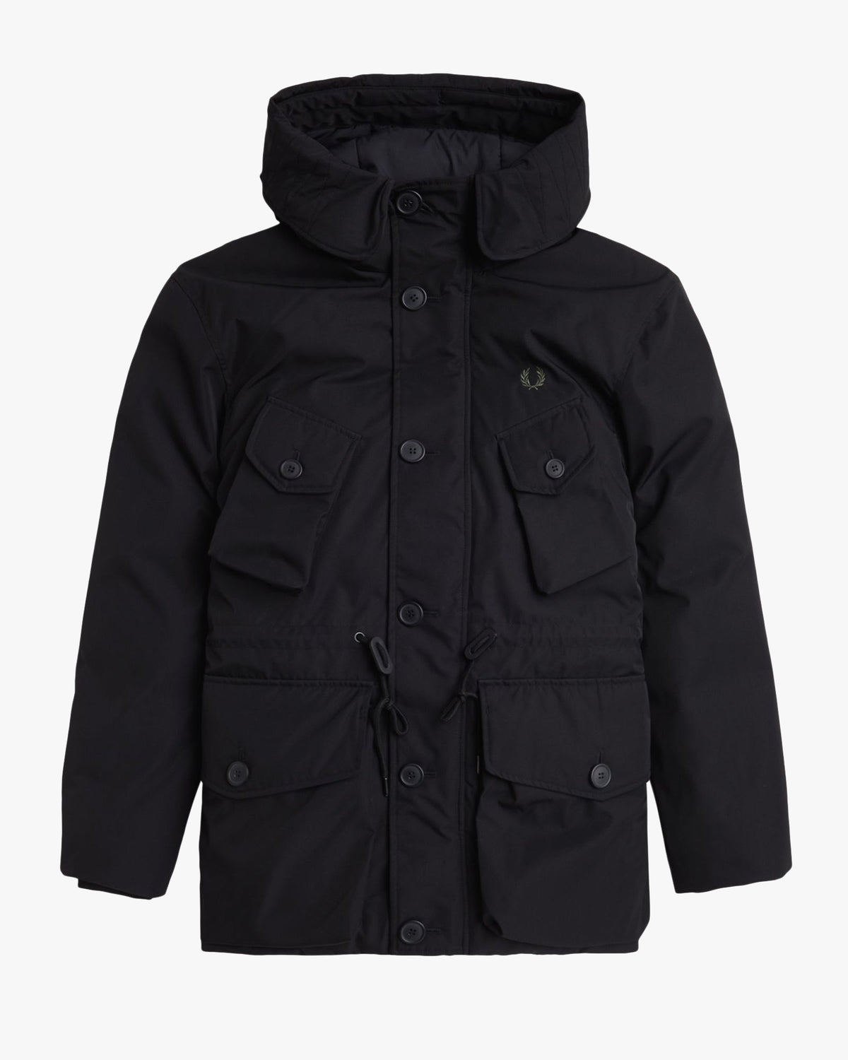 Fred Perry Patch Pocket Puffer Jacket - Black