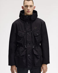Fred Perry Patch Pocket Puffer Jacket - Black