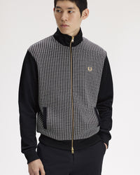 Fred Perry Knitted Front Track Jacket - Black | Fred Perry Jackets & Coats | JEANSTORE