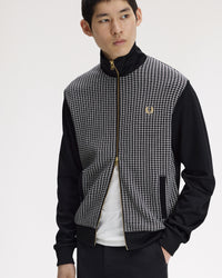 Fred Perry Knitted Front Track Jacket - Black | Fred Perry Jackets & Coats | JEANSTORE