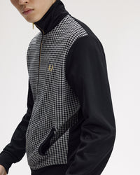 Fred Perry Knitted Front Track Jacket - Black | Fred Perry Jackets & Coats | JEANSTORE
