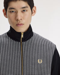 Fred Perry Knitted Front Track Jacket - Black | Fred Perry Jackets & Coats | JEANSTORE