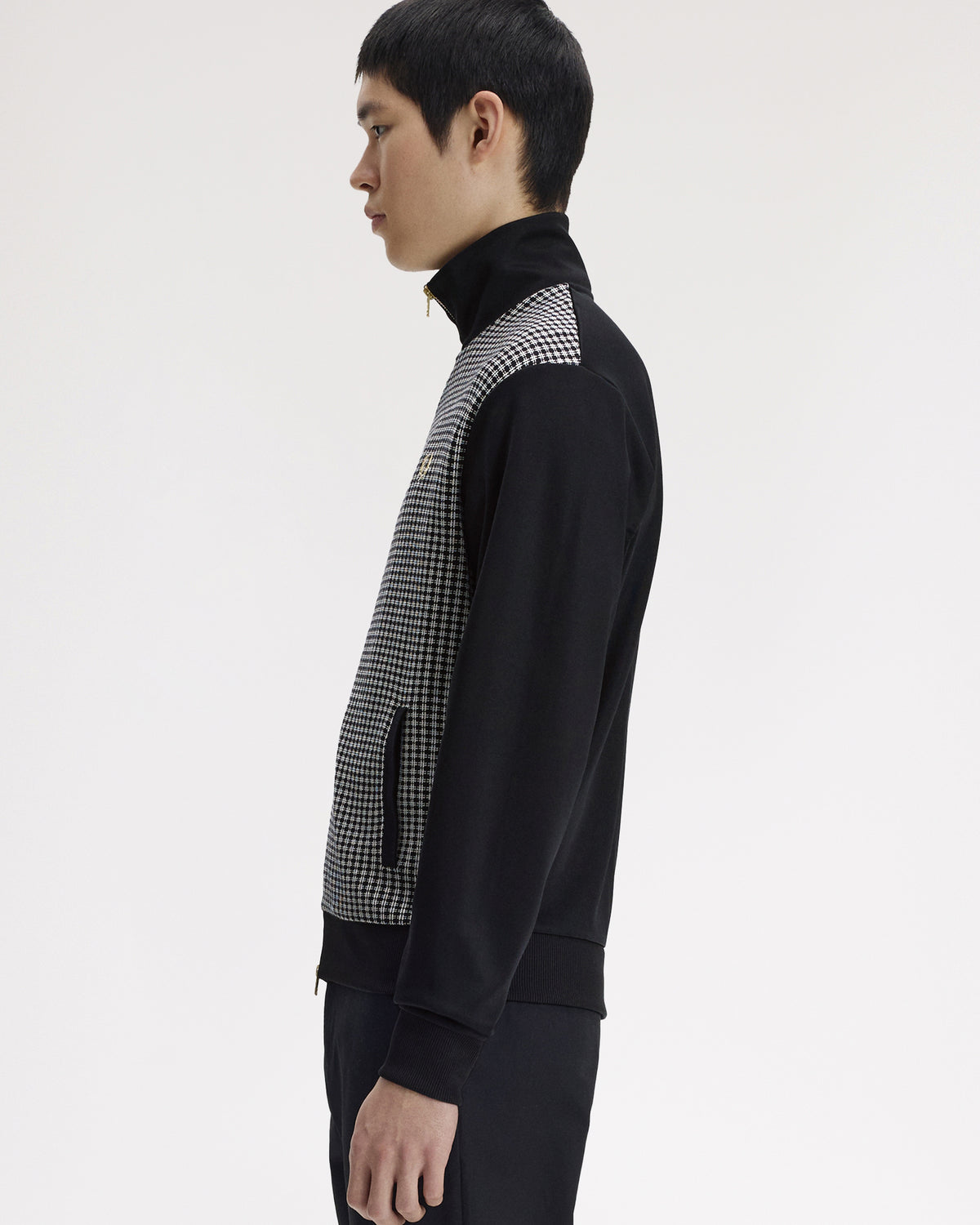 Fred Perry Knitted Front Track Jacket - Black | Fred Perry Jackets & Coats | JEANSTORE