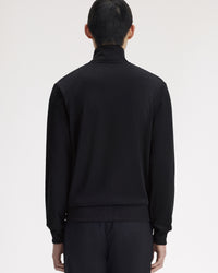 Fred Perry Knitted Front Track Jacket - Black | Fred Perry Jackets & Coats | JEANSTORE