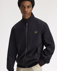 Fred Perry Twill Harrington Jacket - Black | Fred Perry Jackets & Coats | JEANSTORE