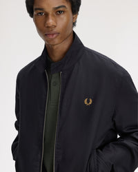 Fred Perry Twill Harrington Jacket - Black | Fred Perry Jackets & Coats | JEANSTORE