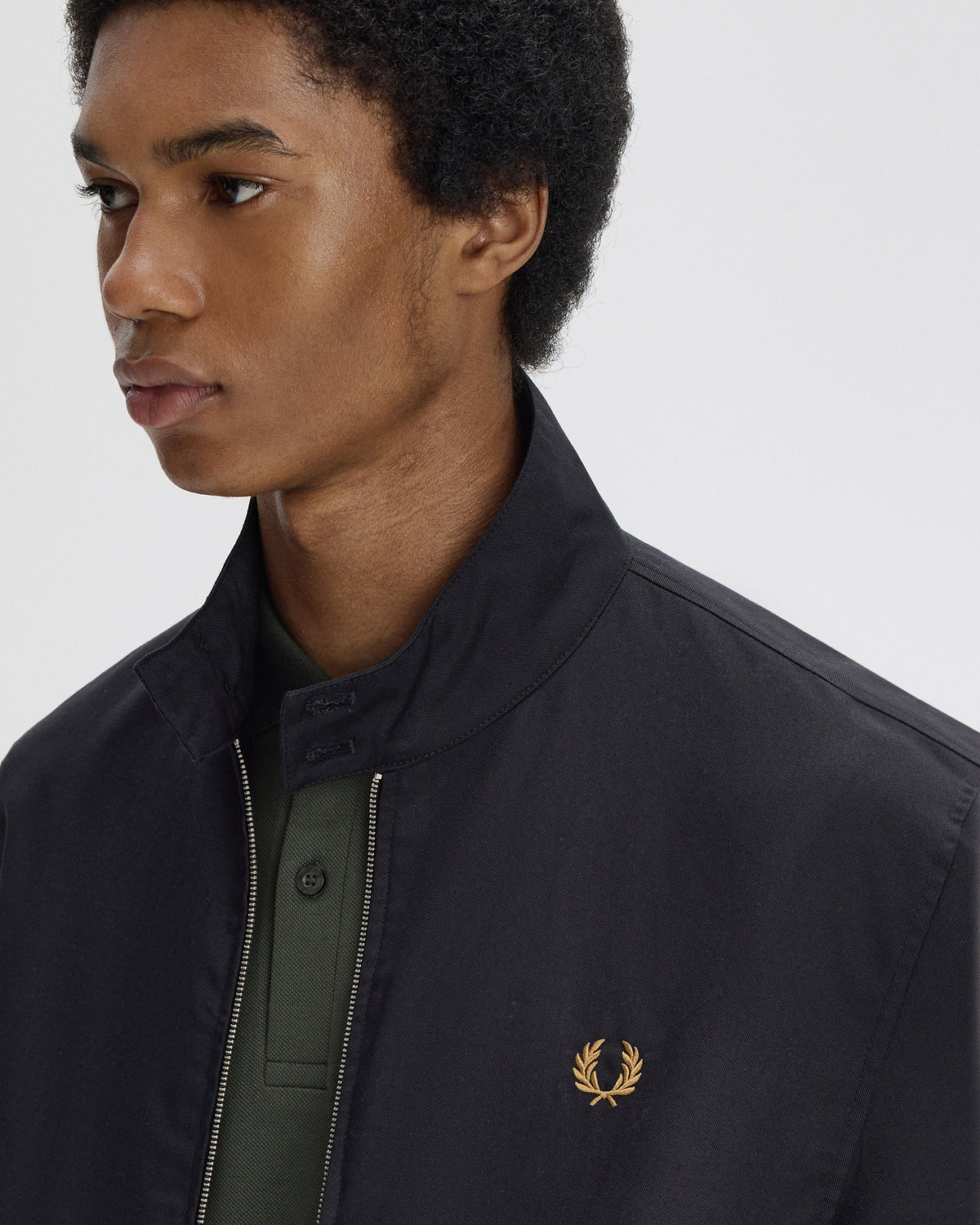 Fred Perry Twill Harrington Jacket - Black | Fred Perry Jackets & Coats | JEANSTORE