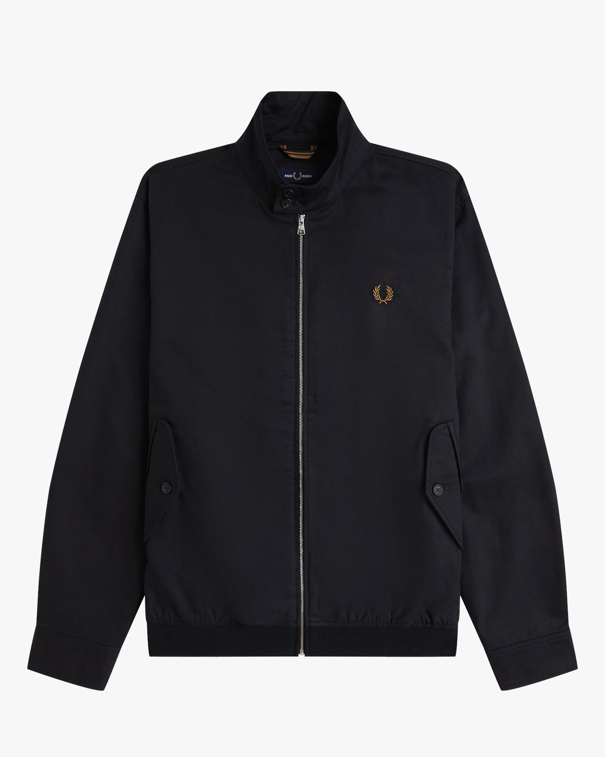 Fred Perry Twill Harrington Jacket - Black | Fred Perry Jackets & Coats | JEANSTORE