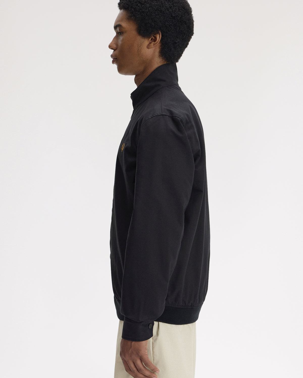 Fred Perry Twill Harrington Jacket - Black | Fred Perry Jackets & Coats | JEANSTORE
