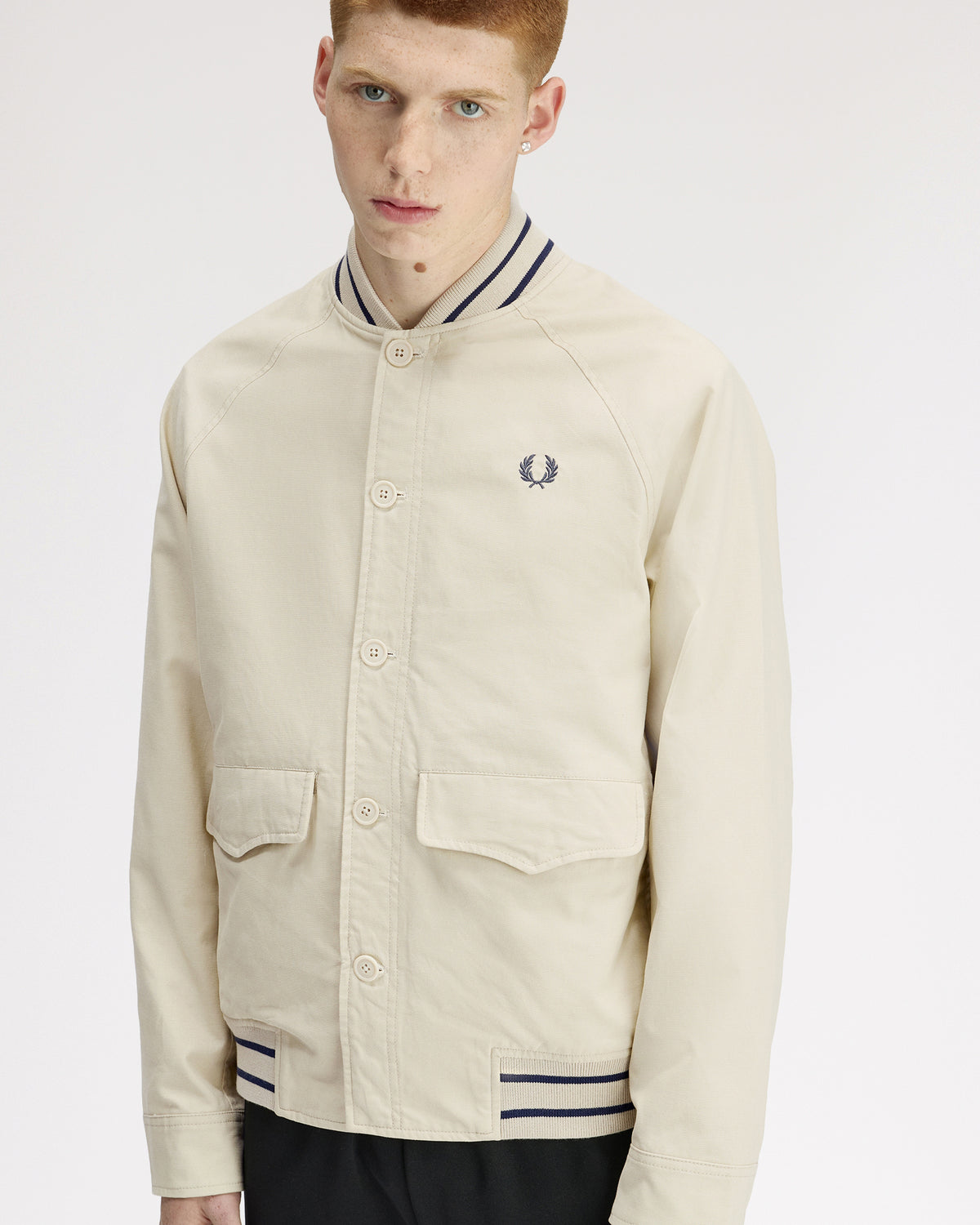 Fred Perry Umpire Bomber Jacket - Oatmeal