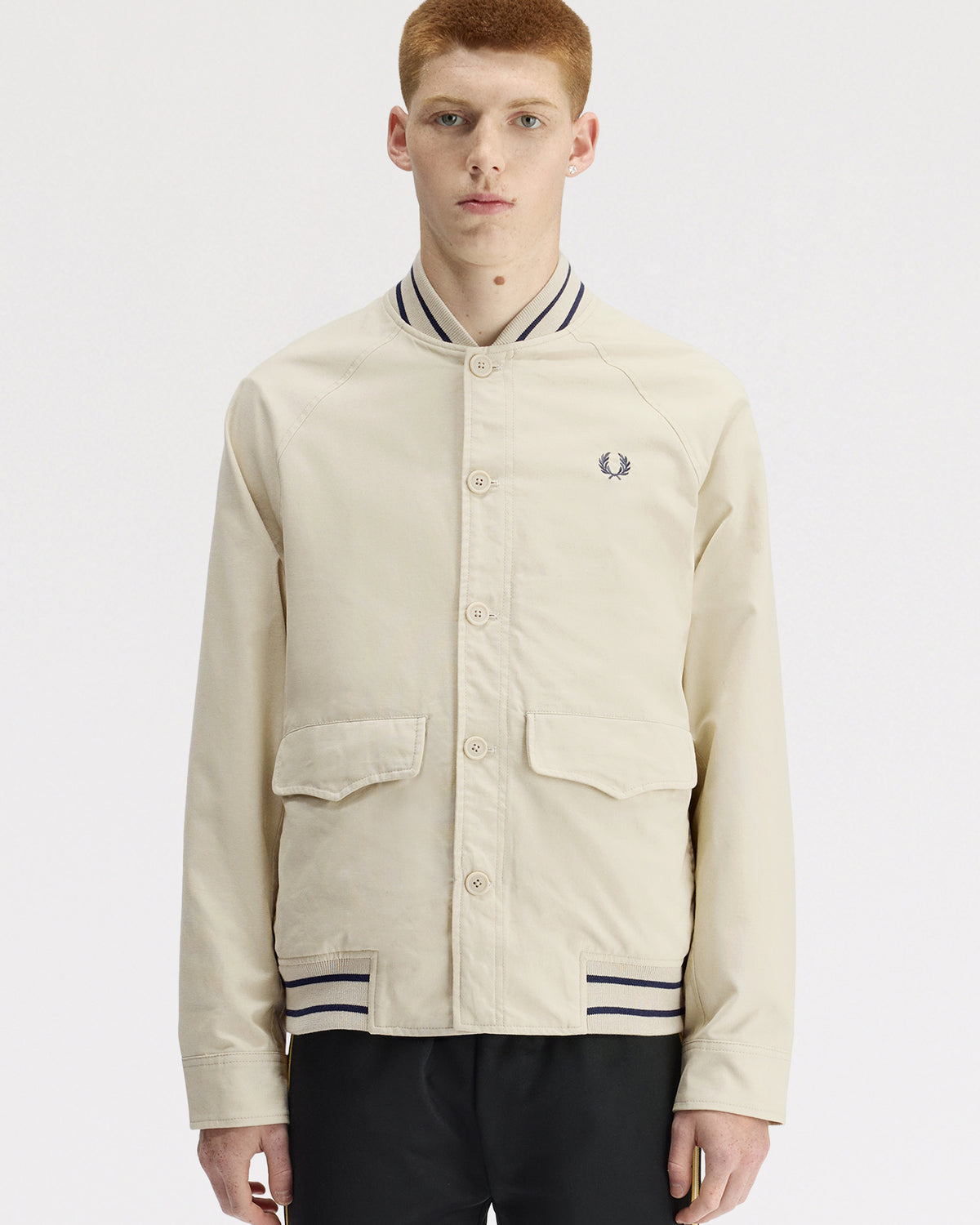 Fred Perry Umpire Bomber Jacket - Oatmeal