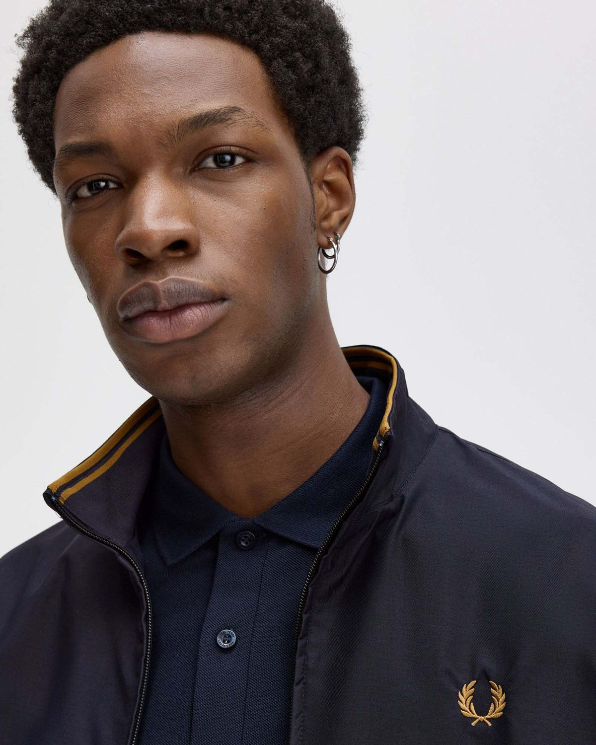 Fred Perry Brentham Jacket - Navy | Fred Perry Jackets & Coats | JEANSTORE