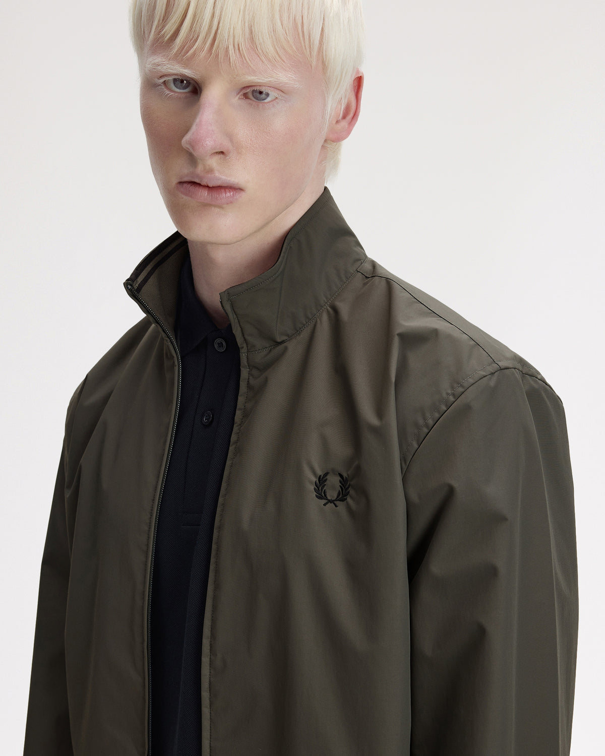 Fred Perry Brentham Jacket - Field Green / Black