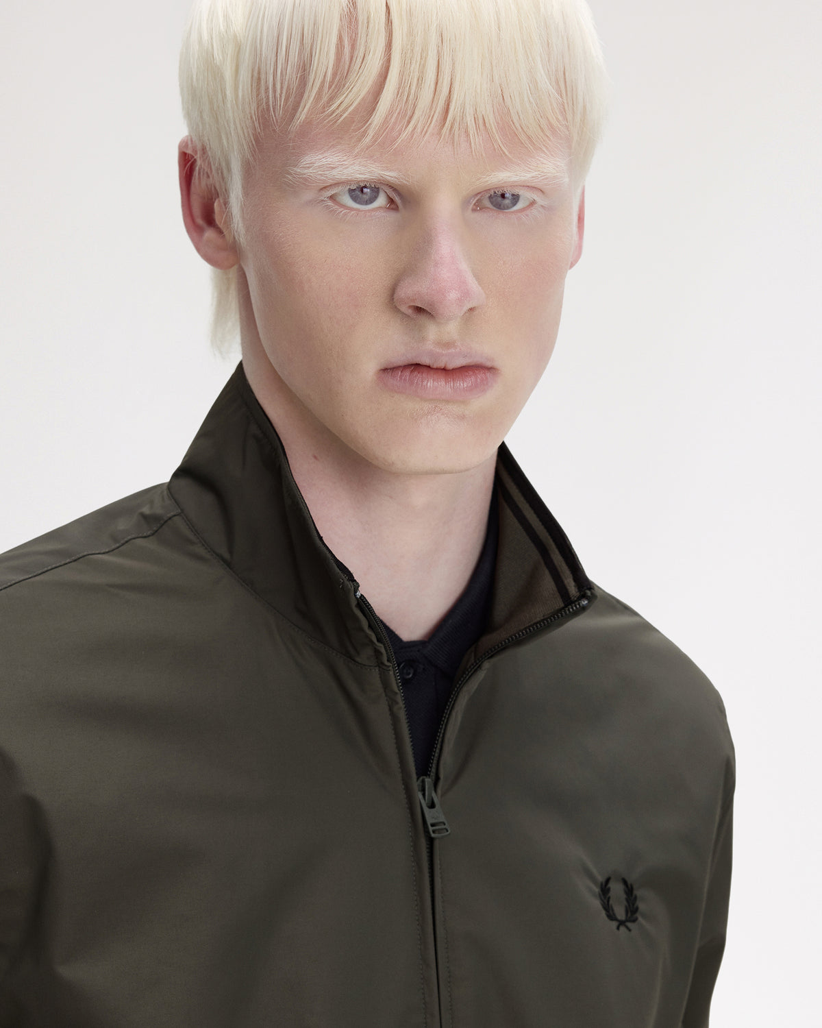 Fred Perry Brentham Jacket - Field Green / Black