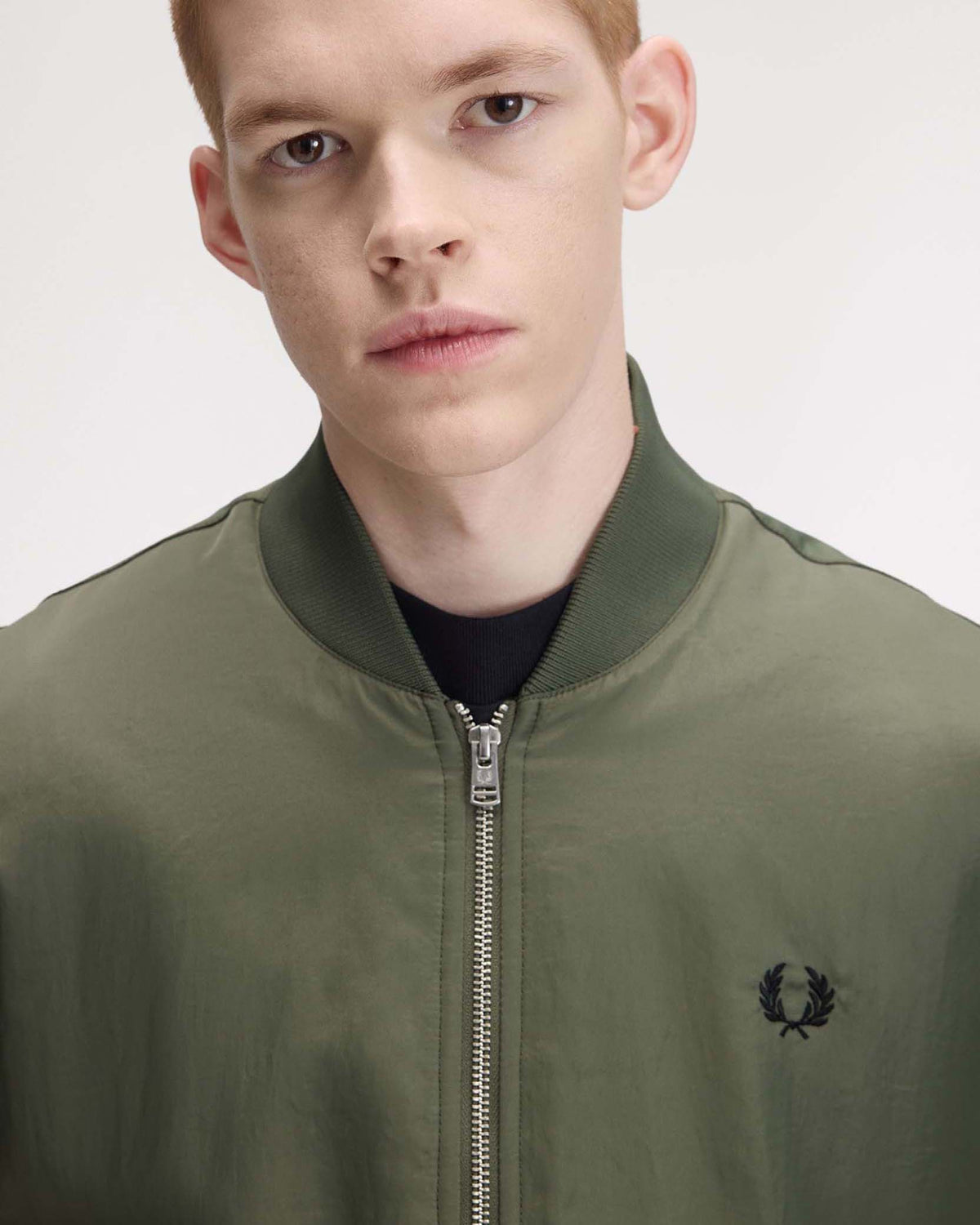 Fred Perry Quilted Tennis Bomber Jacket - Laurel Wreath Green
