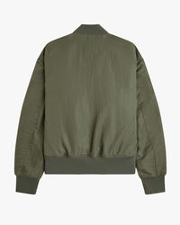 Fred Perry Quilted Tennis Bomber Jacket - Laurel Wreath Green