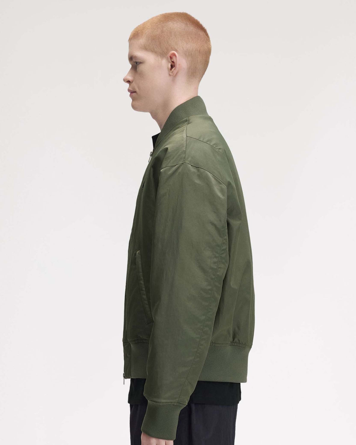 Fred Perry Quilted Tennis Bomber Jacket - Laurel Wreath Green
