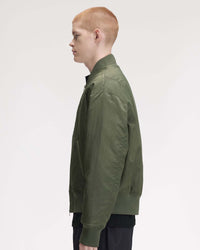 Fred Perry Quilted Tennis Bomber Jacket - Laurel Wreath Green