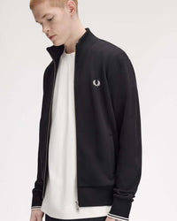 Fred Perry Zip Through Sweatshirt - Black